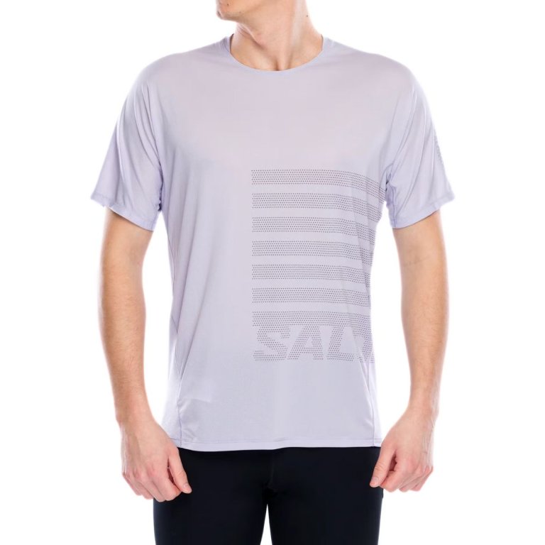 Футболка Salomon Sense Aero SS Tee GFX M - фіолетова