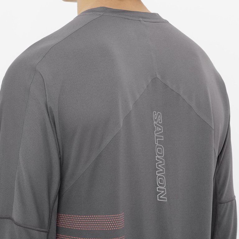 Футболка Salomon Sense Aero LS Tee GFX M - сіра