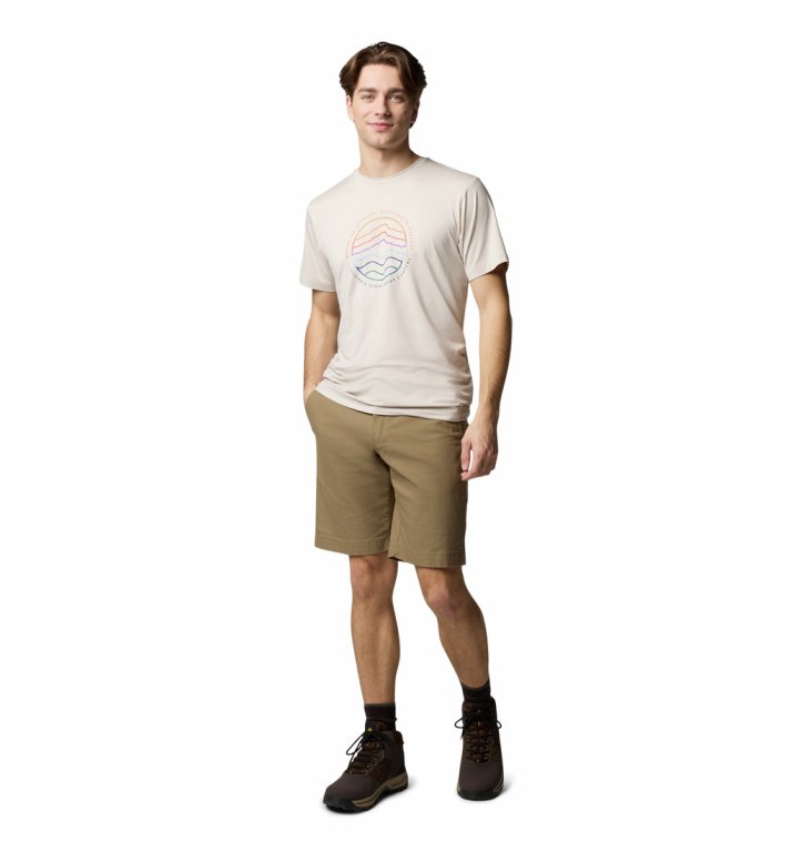 Футболка Columbia Kwick Hike™ Graphic SS Tee M - бежевий
