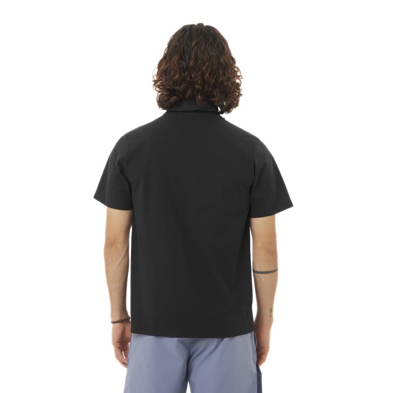 Футболка Salomon Trackline Polo M - чорна