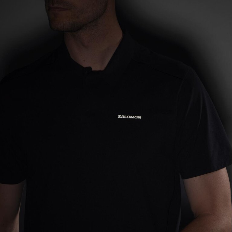 Футболка Salomon Trackline Polo M - чорна