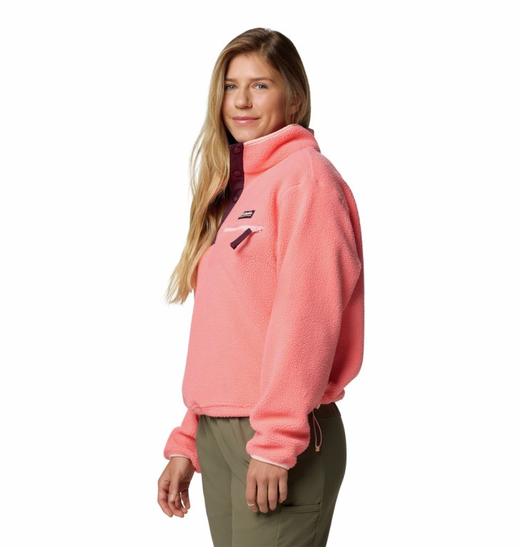 Світшот Columbia Helvetia™ II Cropped Half Snap Fleece W - рожевий