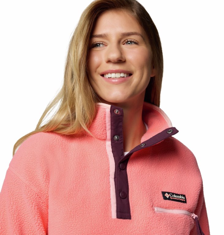 Світшот Columbia Helvetia™ II Cropped Half Snap Fleece W - рожевий
