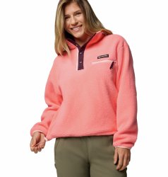Світшот Columbia Helvetia™ II Cropped Half Snap Fleece W - рожевий