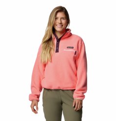Світшот Columbia Helvetia™ II Cropped Half Snap Fleece W - рожевий