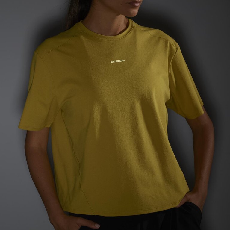 Футболка Salomon Trackline SS Tee W - жовта