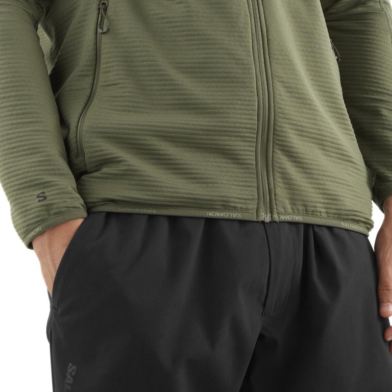 Худі Salomon Essential Lightwarm FZ M - зелене