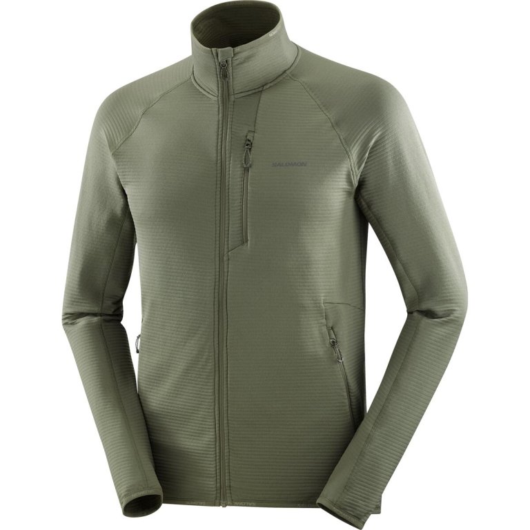 Худі Salomon Essential Lightwarm FZ M - зелене