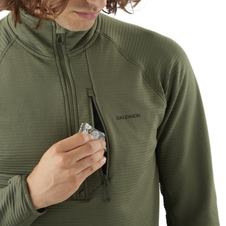 Худі Salomon Essential Lightwarm HZ M - зелене
