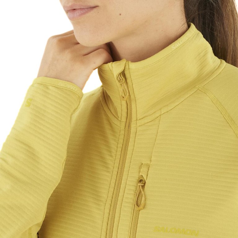 Світшот Salomon Essential Lightwarm FZ W - жовтий