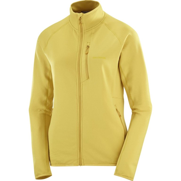 Світшот Salomon Essential Lightwarm FZ W - жовтий