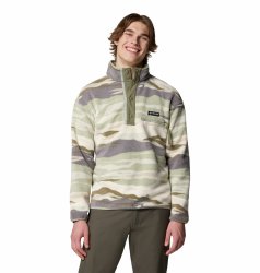 Mikina Columbia Helvetia™ II Printed Half Snap Fleece M - sivá/zelená
