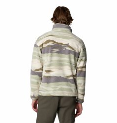 Mikina Columbia Helvetia™ II Printed Half Snap Fleece M - sivá/zelená