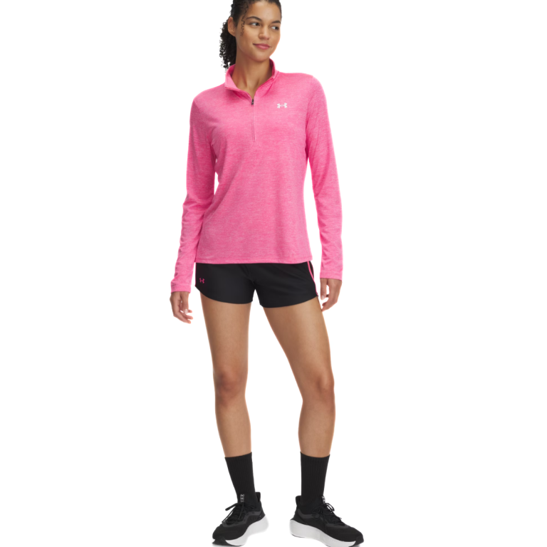 Шорти Under Armour Tech Play Up Shorts W - чорно/рожеві