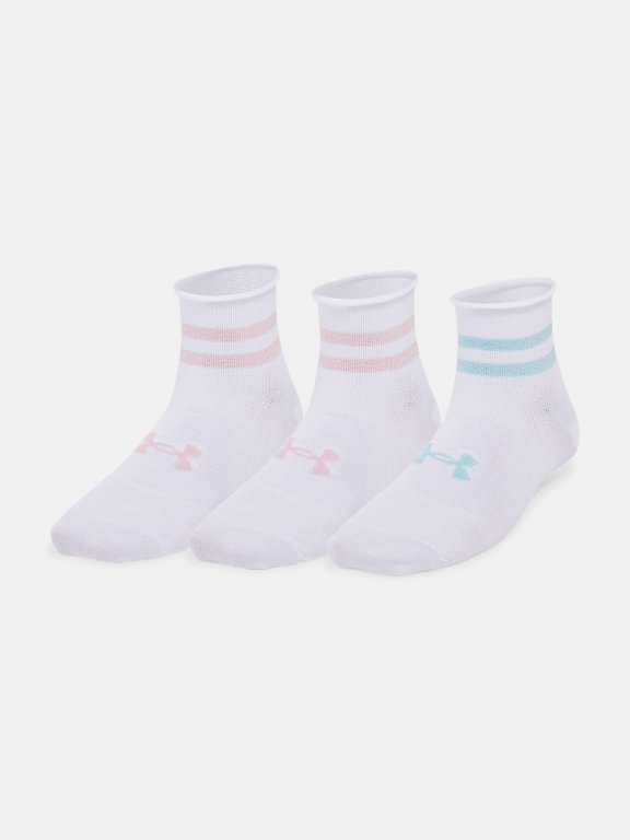 Шкарпетки Under Armour Essential Nov 3pk Qtr Wmn White White Stream