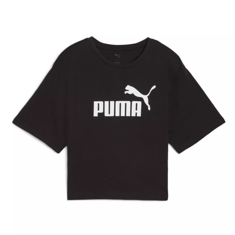Футболка Puma ESS Cropped No.1 Logo Relaxed Tee W - чорний