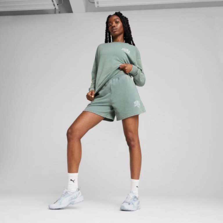 Світшот Puma Class Comfort Washed Crew TR W - зелений