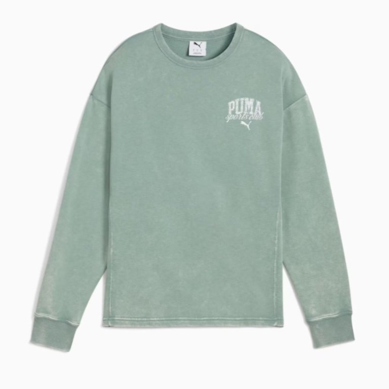 Світшот Puma Class Comfort Washed Crew TR W - зелений