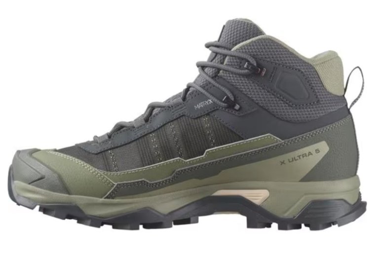 Взуття Salomon X Ultra 5 Mid GTX W - сірий/зелений