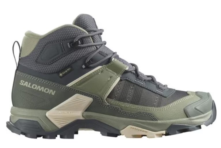 Взуття Salomon X Ultra 5 Mid GTX W - сірий/зелений