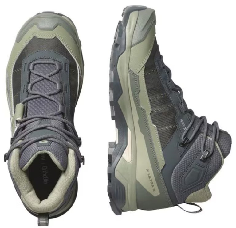 Взуття Salomon X Ultra 5 Mid GTX W - сірий/зелений