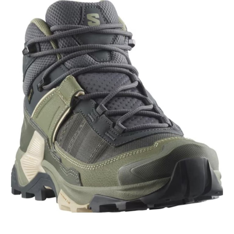 Взуття Salomon X Ultra 5 Mid GTX W - сірий/зелений