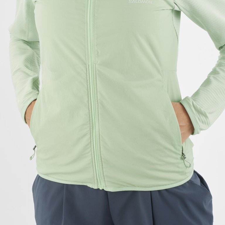 Світшот Salomon Essential Lightwarm Hybrid W - зелений