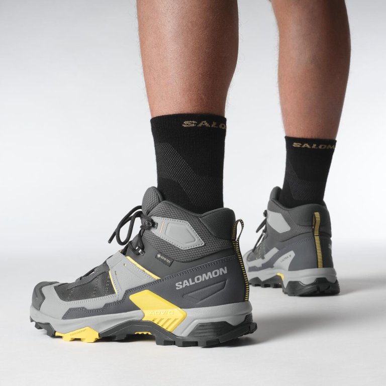 Взуття Salomon X Ultra 5 Mid GTX M - сірий/жовтий