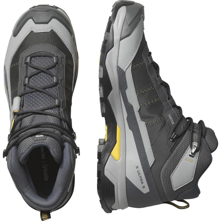 Взуття Salomon X Ultra 5 Mid GTX M - сірий/жовтий