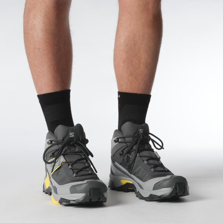 Взуття Salomon X Ultra 5 Mid GTX M - сірий/жовтий
