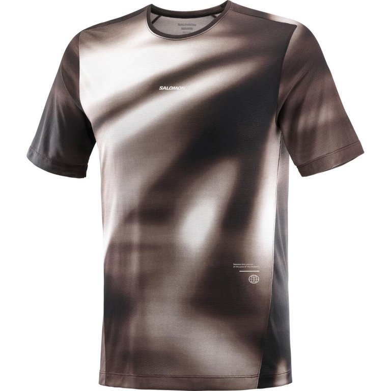 Футболка Salomon SHKout Core SS Tee GFX M - коричневий
