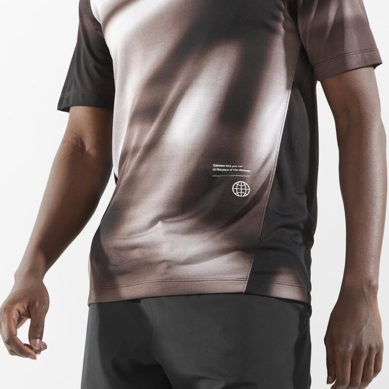 Футболка Salomon SHKout Core SS Tee GFX M - коричневий
