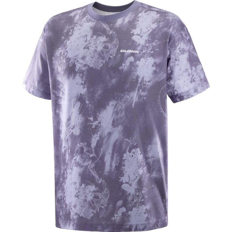Футболка Salomon Canopy Ao Print Tee M - фіолетовий