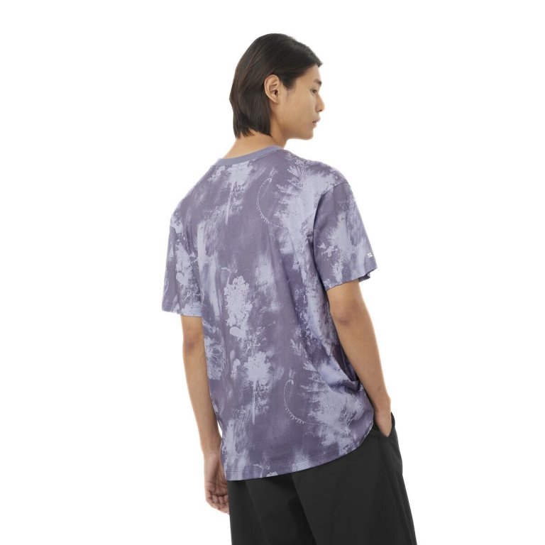 Футболка Salomon Canopy Ao Print Tee M - фіолетовий