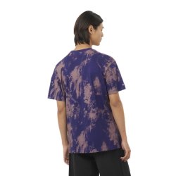 Футболка Salomon Canopy Ao Print Tee M - фіолетовий