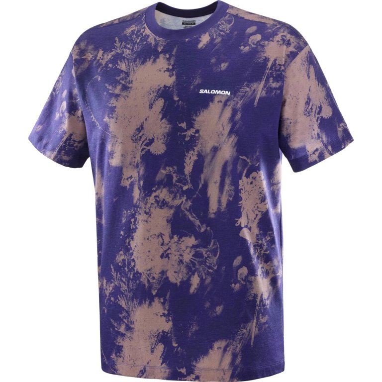 Футболка Salomon Canopy Ao Print Tee M - фіолетовий