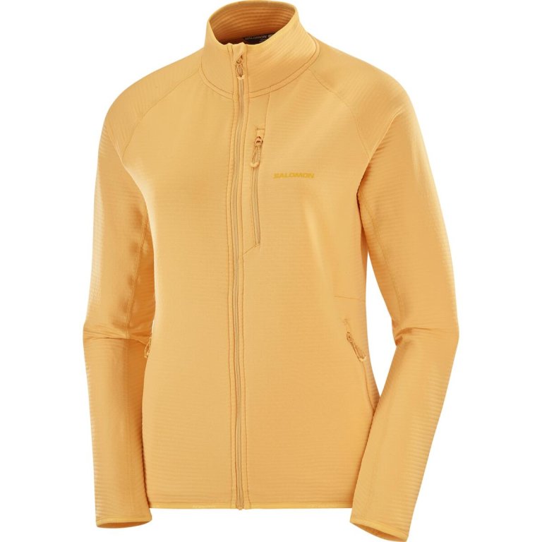 Кофта Salomon Essential Lightwarm FZ W - помаранчевий