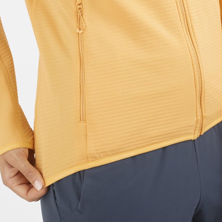 Кофта Salomon Essential Lightwarm FZ W - помаранчевий