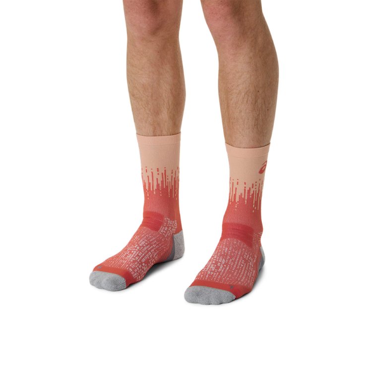 Шкарпетки Asics Performance Run Sock Crew Sock - рожевий/сірий