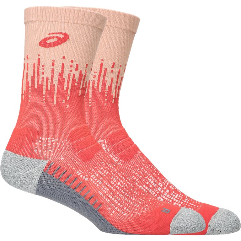 Шкарпетки Asics Performance Run Sock Crew Sock - рожевий/сірий