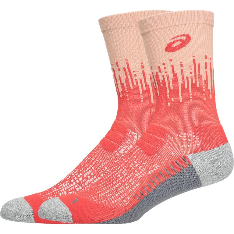 Шкарпетки Asics Performance Run Sock Crew Sock - рожевий/сірий