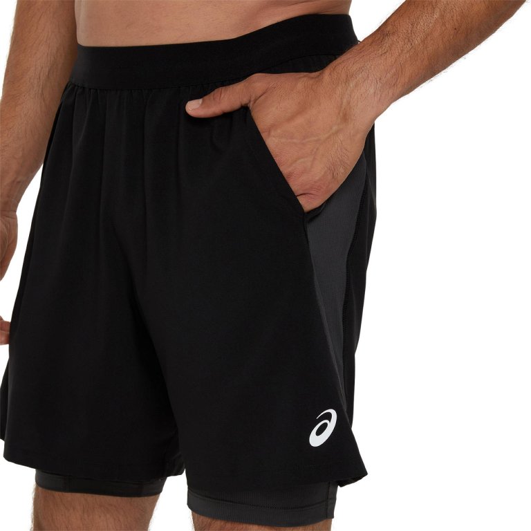 Шорти Asics Road 2-N-1 7In Short M - чорний / сірий