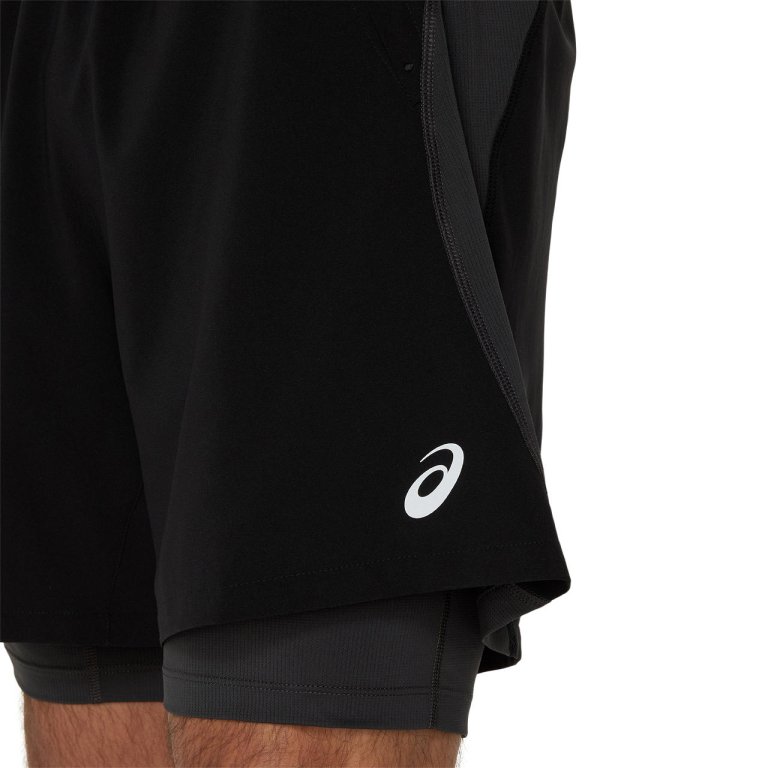 Шорти Asics Road 2-N-1 7In Short M - чорний / сірий