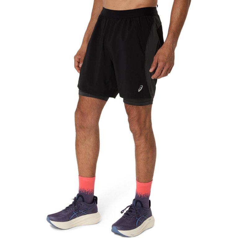 Шорти Asics Road 2-N-1 7In Short M - чорний / сірий