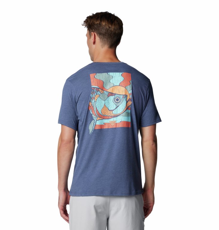 Футболка Columbia PFG™ Tarpon Rise Tech Tee SS M - синя