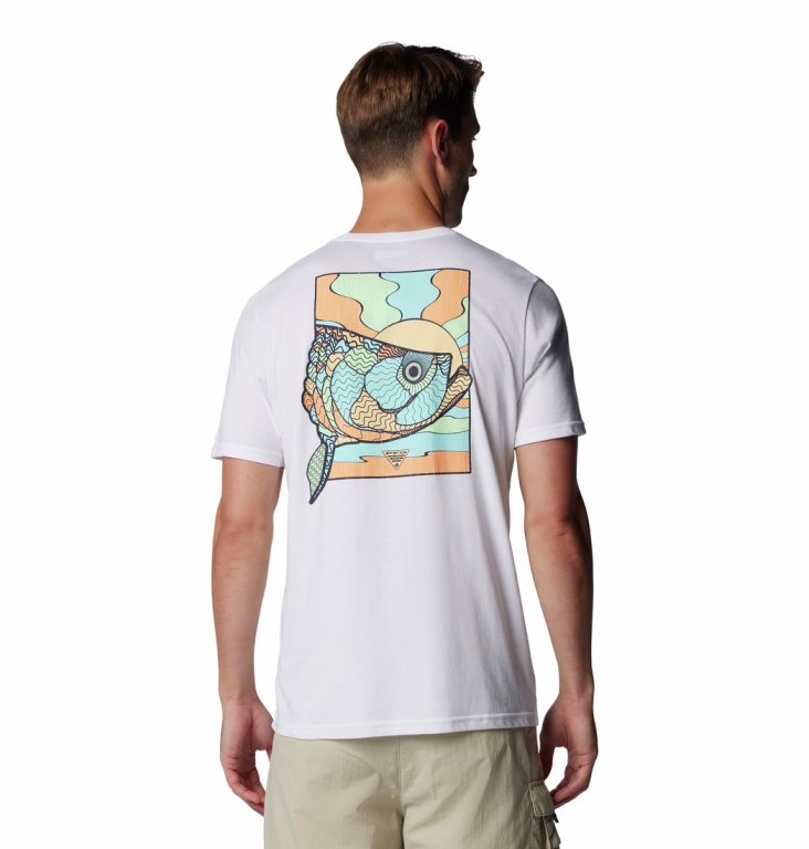 Футболка Columbia PFG™ Tarpon Rise Tech Tee SS M - біла