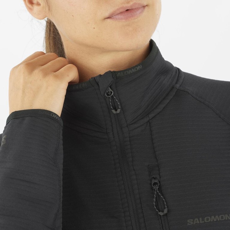 Світшот Salomon Essential Lightwarm FZ W - чорний