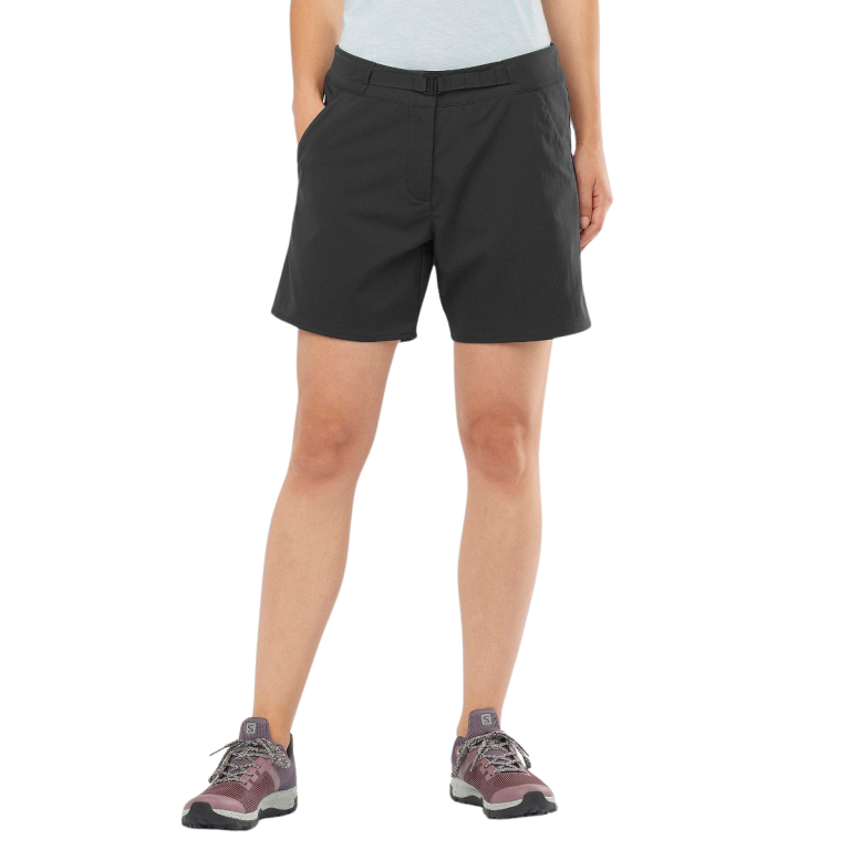 Штани Salomon OUTRACK SHORTS W - чорні (стандартна довжина)