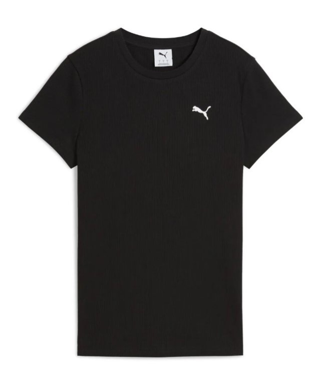 Футболка Puma ESS Elevated Rib Tee W - чорна