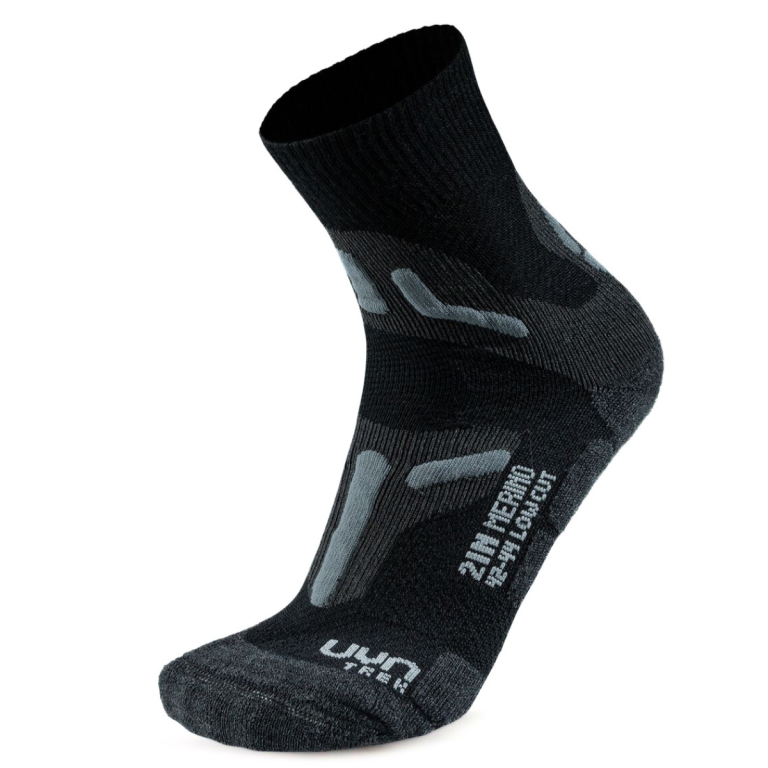 Шкарпетки UYN Trekking 2In Merino Low Cut Socks M - чорно/сірі
